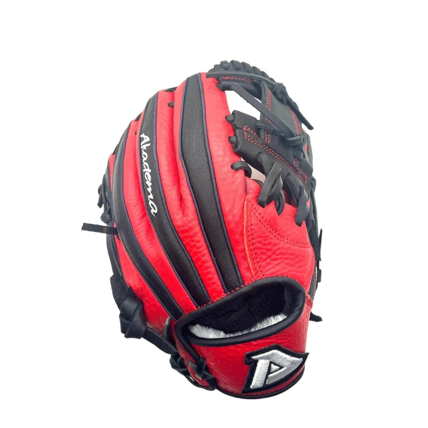 Akadema Pro Soft Series 11.5” Inch Red Black I Web Infielders Glove - CustomBallgloves.com