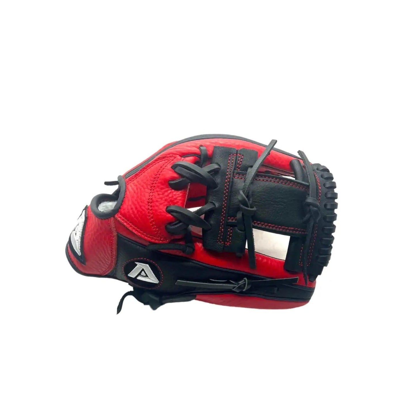 Akadema Pro Soft Series 11.5” Inch Red Black I Web Infielders Glove - CustomBallgloves.com