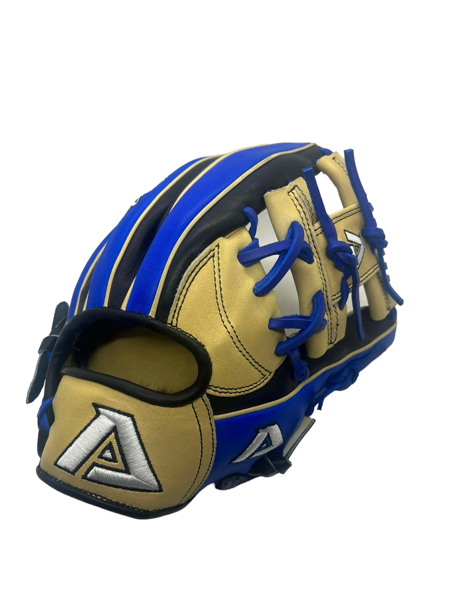 Akadema Torino Series 11.5” Inch Black Blue I Web Infielders Glove - CustomBallgloves.com