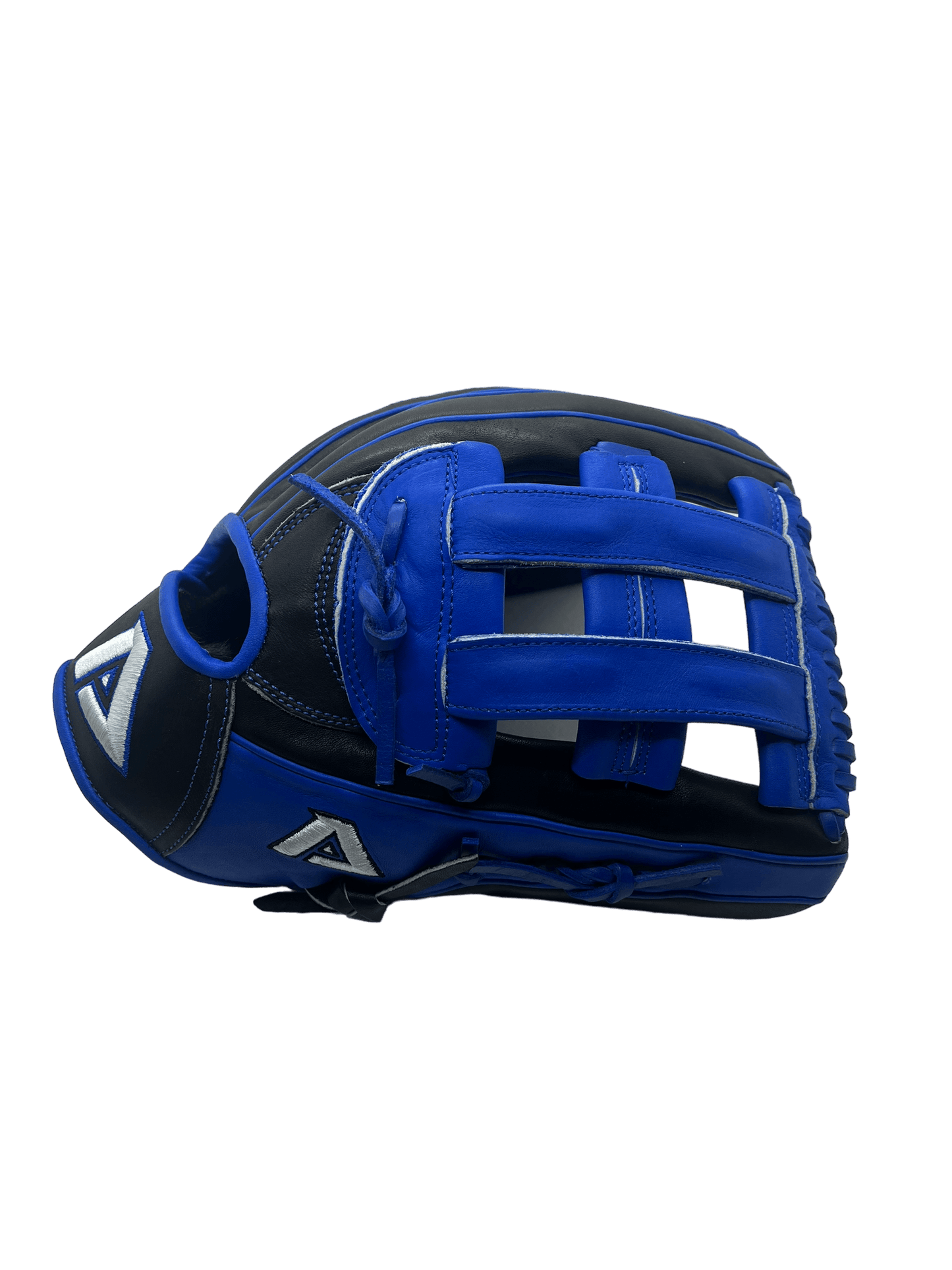 Akadema Torino Series 12.75” Inch H Web Blue Black Outfield Glove - CustomBallgloves.com