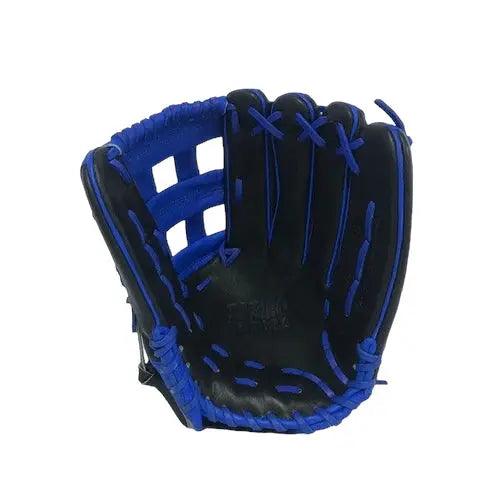 Akadema Torino Series 12.75” Inch H Web Blue Black Outfield Glove - CustomBallgloves.com