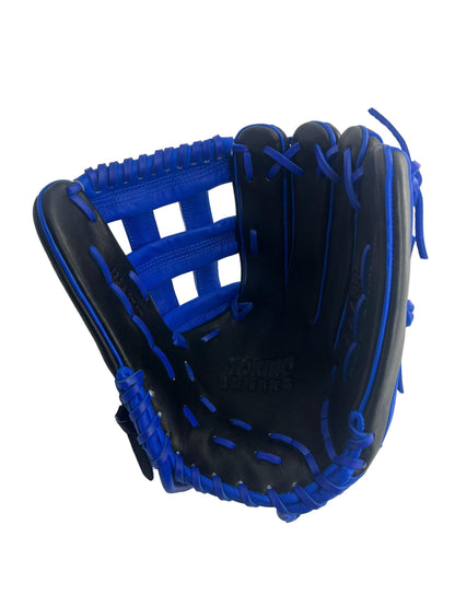 Akadema Torino Series 12.75” Inch H Web Blue Black Outfield Glove - CustomBallgloves.com