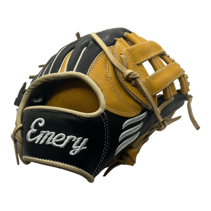 Emery CB Series 12.75" Inch H-Web Black Brown Blonde Outfield Glove - CustomBallgloves.com