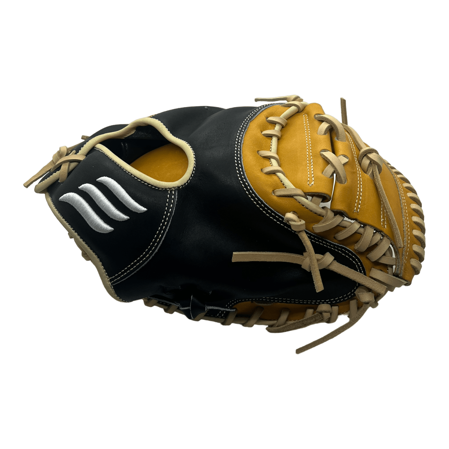 Emery CB Series 33” Inch Black Brown Blonde Catchers Mitt - CustomBallgloves.com