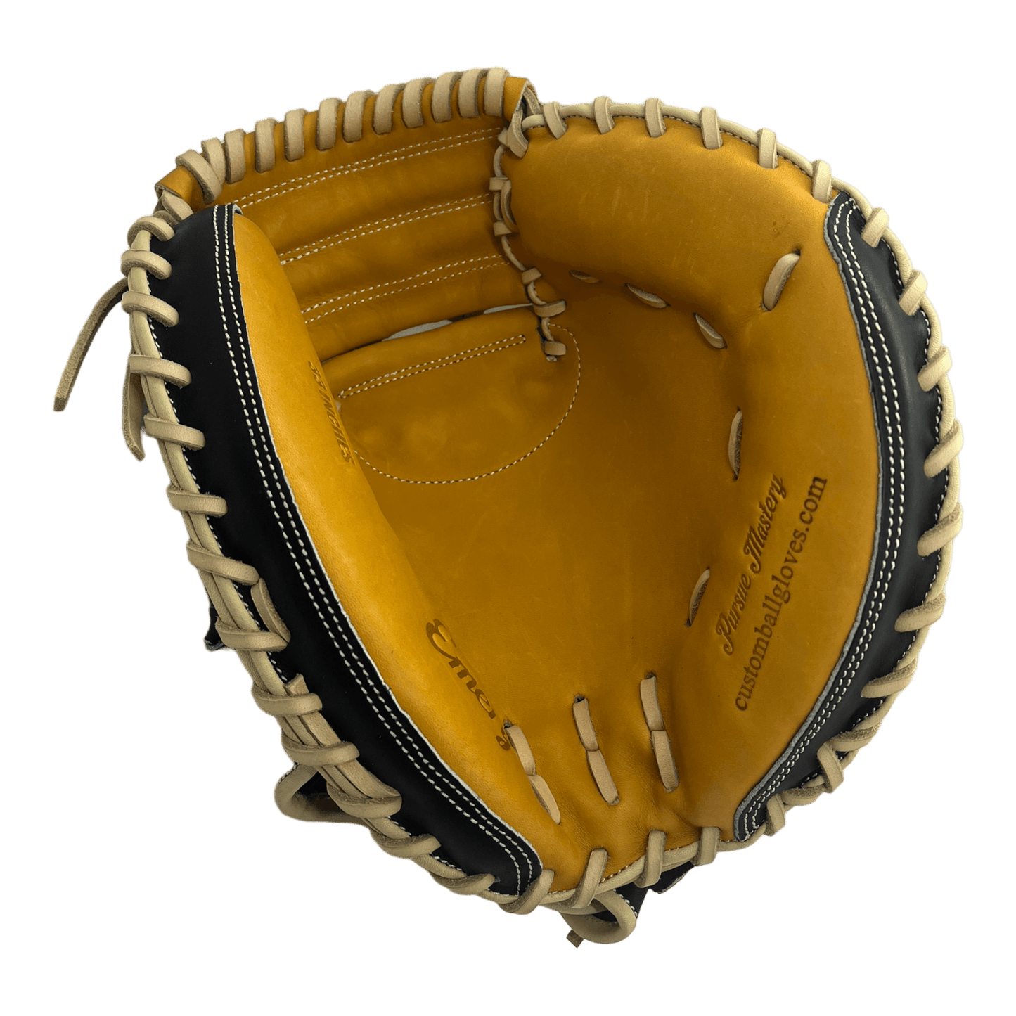 Emery CB Series 33” Inch Black Brown Blonde Catchers Mitt - CustomBallgloves.com