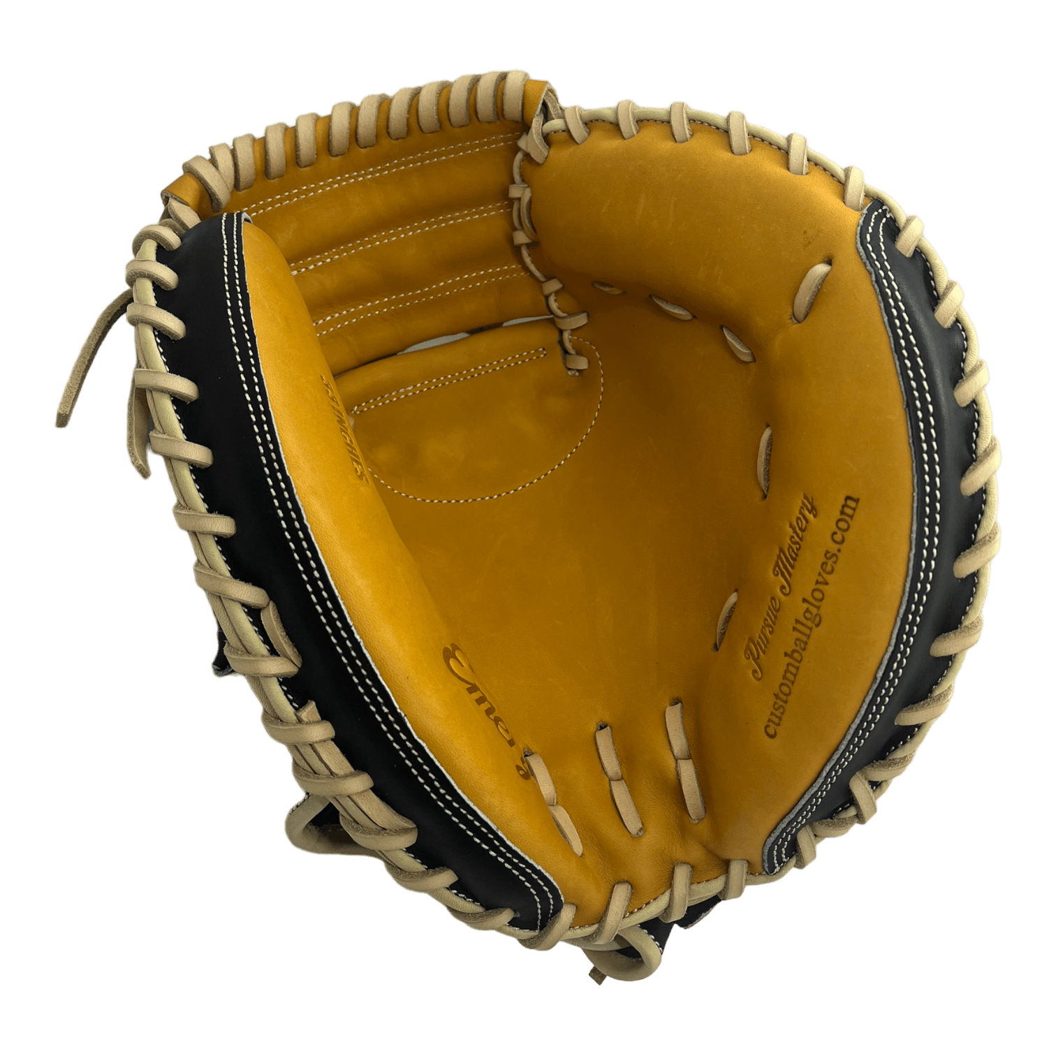 Emery CB Series 33” Inch Black Brown Blonde Catchers Mitt - CustomBallgloves.com