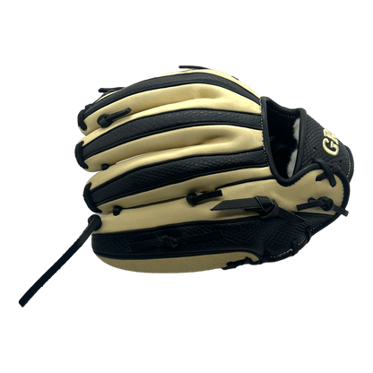 Grace Custom 11.5” Inch Modified Trapeze Black Snake Skin Blonde Infield Pitcher Glove - CustomBallgloves.com