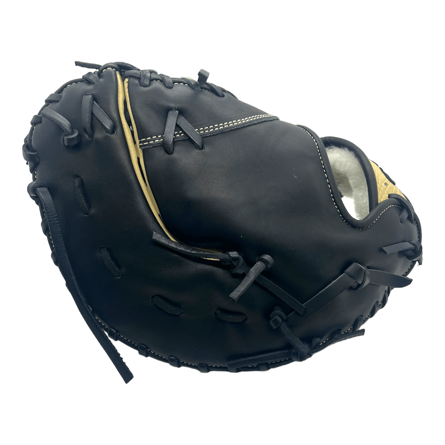 Grace Custom 12.5” Inch Black Snake Skin Blonde First Base Mitt - CustomBallgloves.com