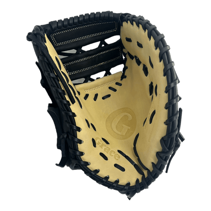 Grace Custom 12.5” Inch Black Snake Skin Blonde First Base Mitt - CustomBallgloves.com