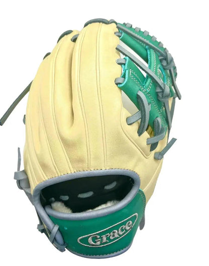 Grace Glove Co 11.25” In Blonde Green Infield I Web Glove - CustomBallgloves.com