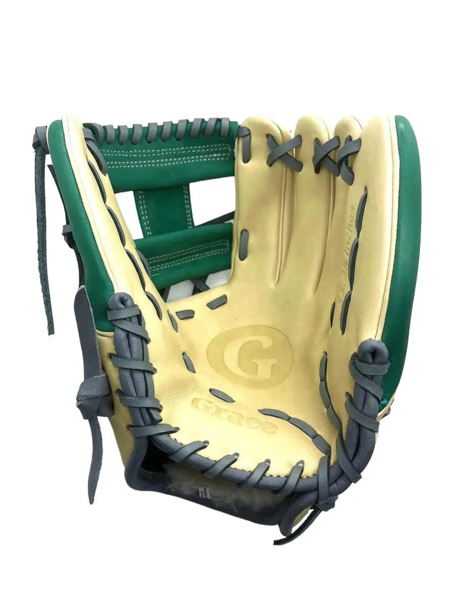 Grace Glove Co 11.25” In Blonde Green Infield I Web Glove - CustomBallgloves.com