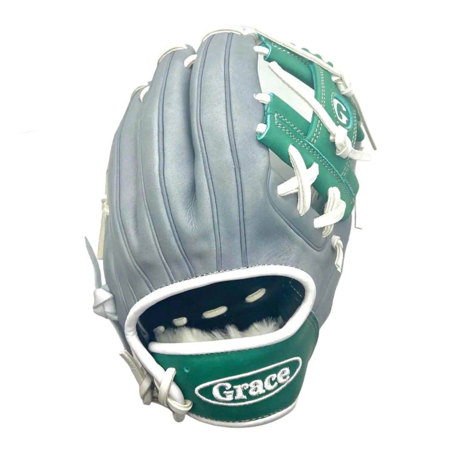 Grace Glove Co 11.25” In Gray Green Infield I Web Glove - CustomBallgloves.com