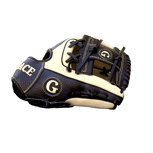 Grace Glove Co 11.50” In Blonde Black Snake Skin Infield I-Web Glove - CustomBallgloves.com