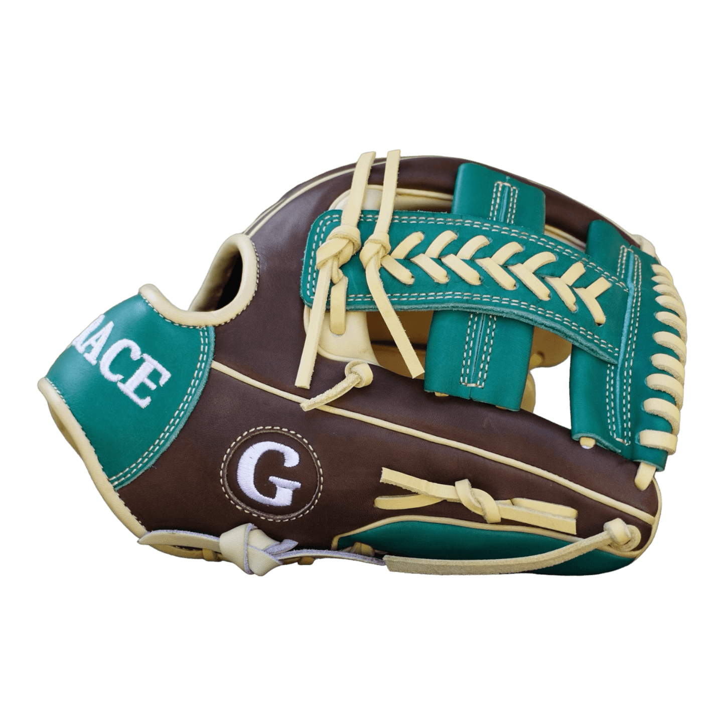 Grace Glove Co 11.50” In Green Brown Blonde Infield OG Web Glove - CustomBallgloves.com