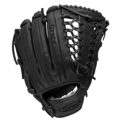 Grace Glove Co 12" In Black Fielding Pitching Modified Trapeze Web Glove - CustomBallgloves.com