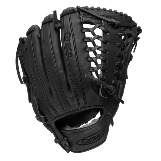 Grace Glove Co 12" In Black Fielding Pitching Modified Trapeze Web Glove - CustomBallgloves.com