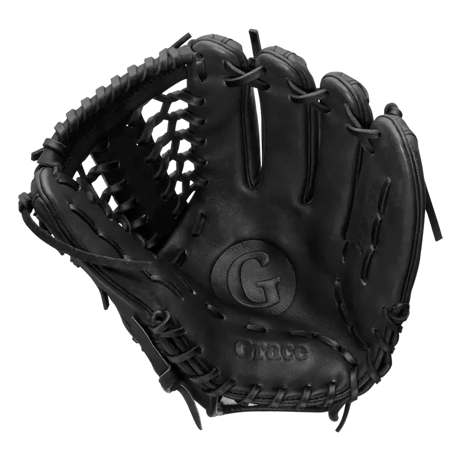 Grace Glove Co 12" In Black Fielding Pitching Modified Trapeze Web Glove - CustomBallgloves.com