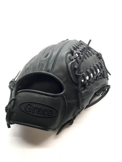 Grace Glove Co 12" In Black Fielding Pitching Modified Trapeze Web Glove - CustomBallgloves.com