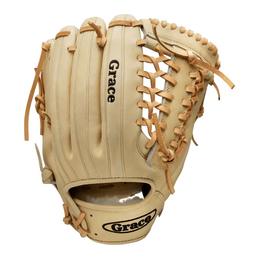 Grace Glove Co 12" In Blonde Fielding Pitching Modified Trapeze Web Glove - CustomBallgloves.com