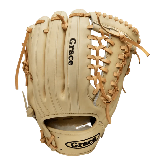 Grace Glove Co 12" In Blonde Fielding Pitching Modified Trapeze Web Glove - CustomBallgloves.com