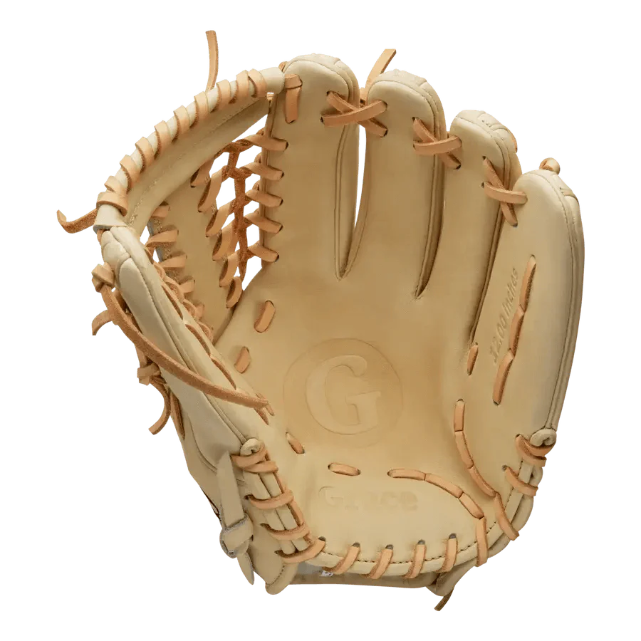 Grace Glove Co 12" In Blonde Fielding Pitching Modified Trapeze Web Glove - CustomBallgloves.com