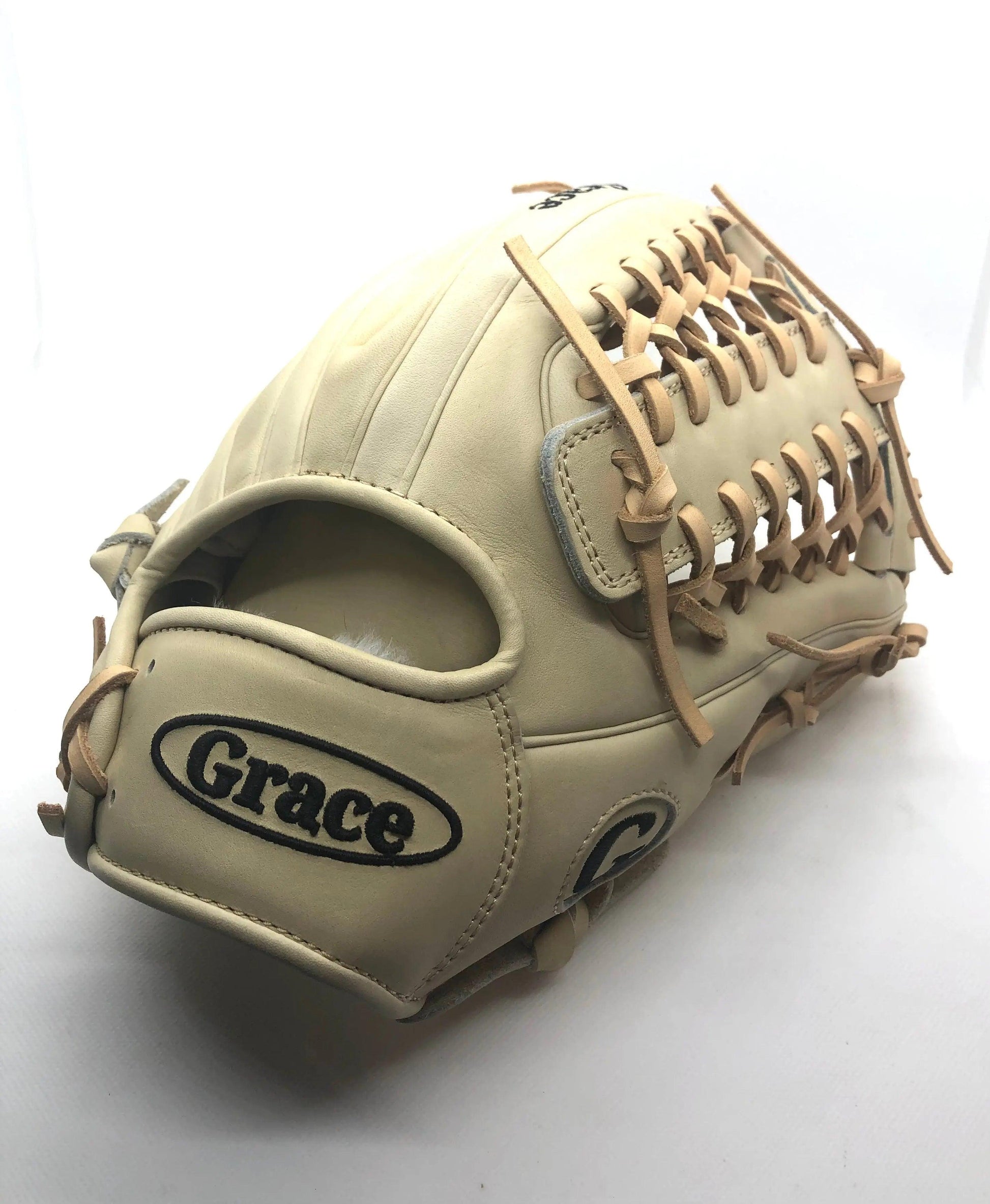 Grace Glove Co 12" In Blonde Fielding Pitching Modified Trapeze Web Glove - CustomBallgloves.com