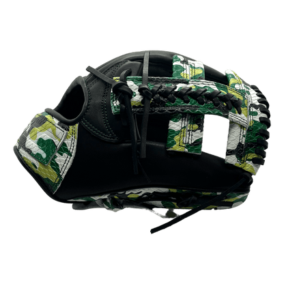 Ignite Glove Co 11.5” Inch OG Web Camo Snakeskin Black Infield Glove - CustomBallgloves.com