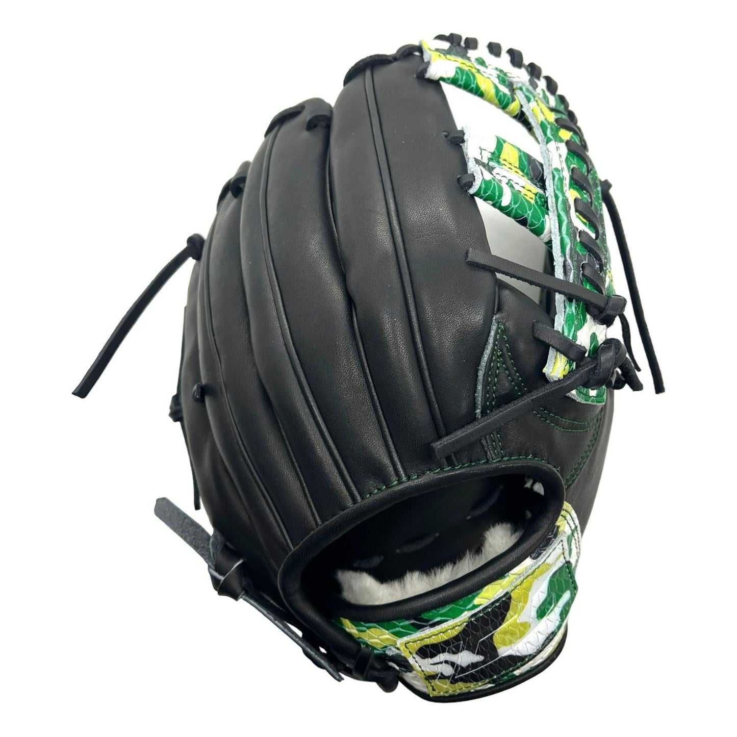 Ignite Glove Co 11.5” Inch OG Web Camo Snakeskin Black Infield Glove - CustomBallgloves.com