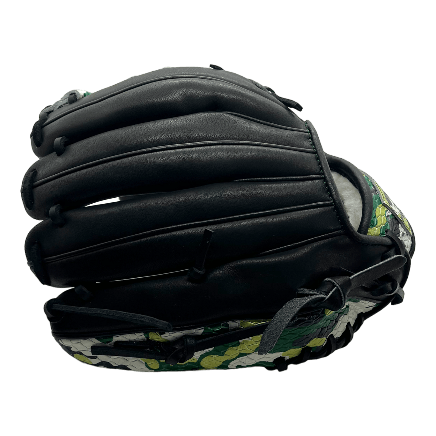 Ignite Glove Co 11.5” Inch OG Web Camo Snakeskin Black Infield Glove - CustomBallgloves.com