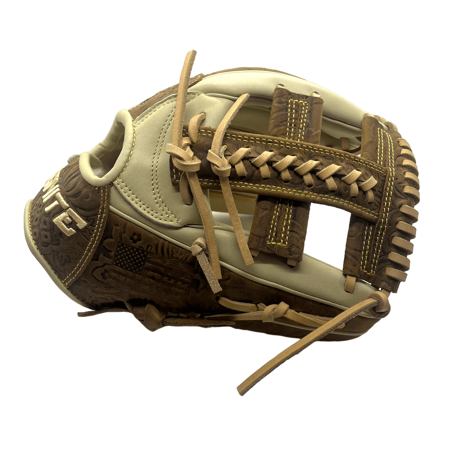 Ignite Glove Co 11.5” Inch OG Web Western Style Brown Blonde Glove - CustomBallgloves.com