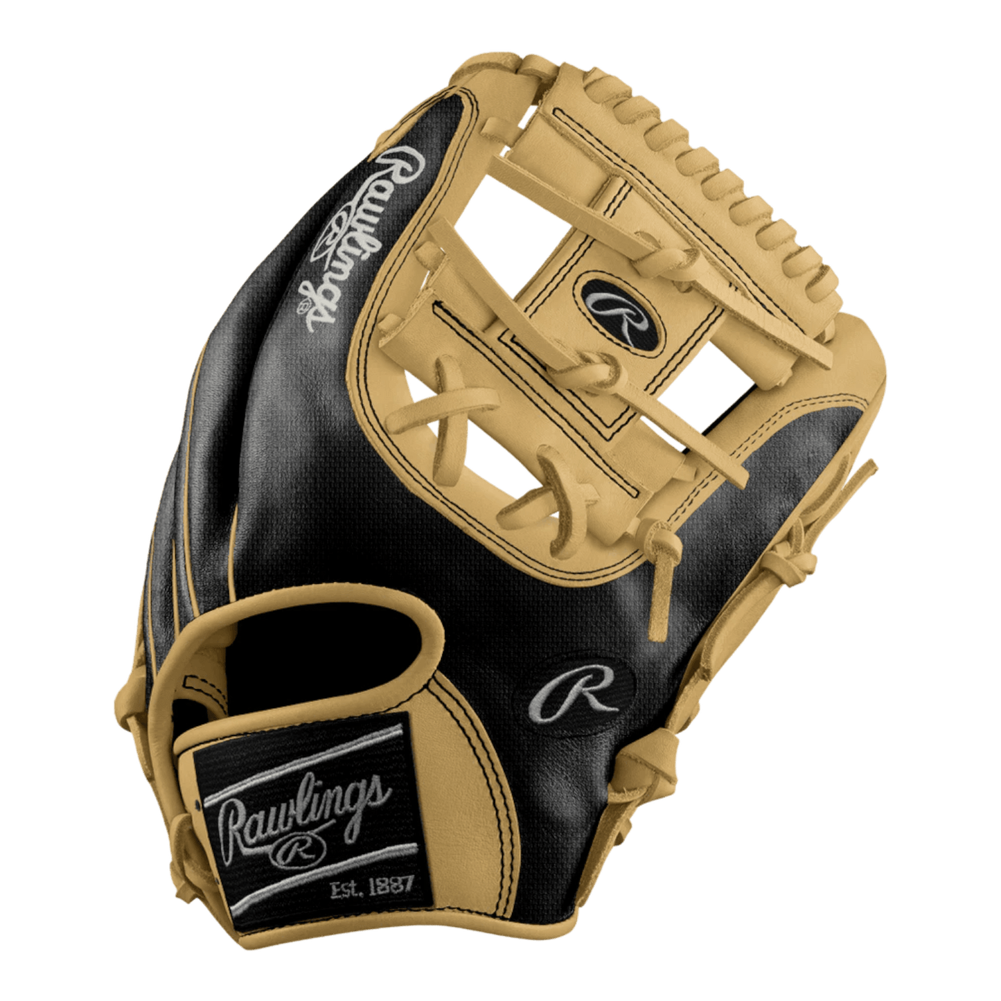 Rawlings Custom 11.50” I-Web Black Speed Shell Camel Heart of the Hide Infield Glove - CustomBallgloves.com