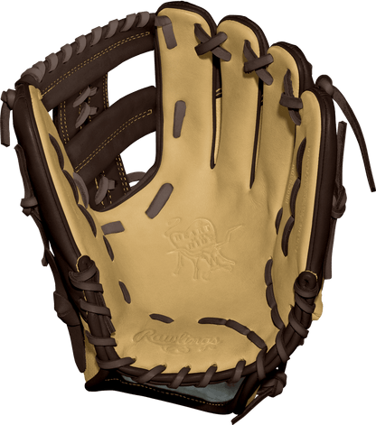 Rawlings Custom 11.50" Inch Laced Single Post Blonde Speed Shell Brown Heart of the Hide Infield Glove - CustomBallgloves.com