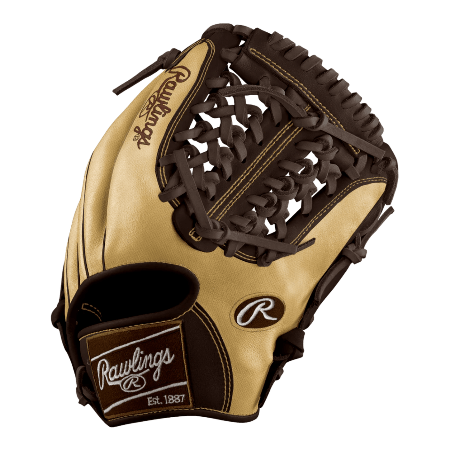 Rawlings Custom 11.50" Inch Modified Trapeze Blonde Speed Shell Brown Heart of the Hide Pitcher Infield Glove - CustomBallgloves.com