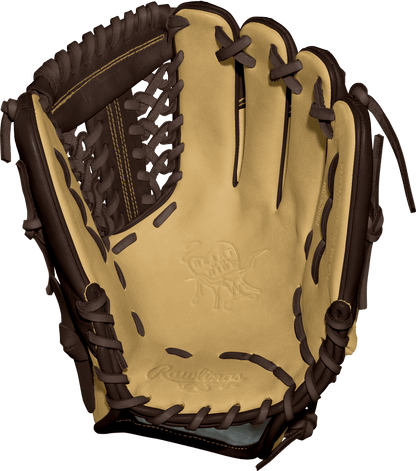 Rawlings Custom 11.50" Inch Modified Trapeze Blonde Speed Shell Brown Heart of the Hide Pitcher Infield Glove - CustomBallgloves.com