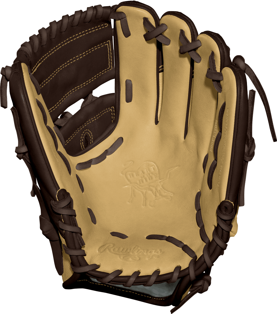 Rawlings Custom 11.75" Inch Two Piece Web Blonde Speed Shell Brown Heart of the Hide Pitcher Glove - CustomBallgloves.com