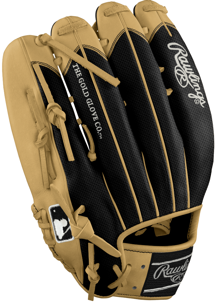 Rawlings Custom 12.75” H-Web Black Speed Shell Camel Heart of the Hide Outfield Glove - CustomBallgloves.com