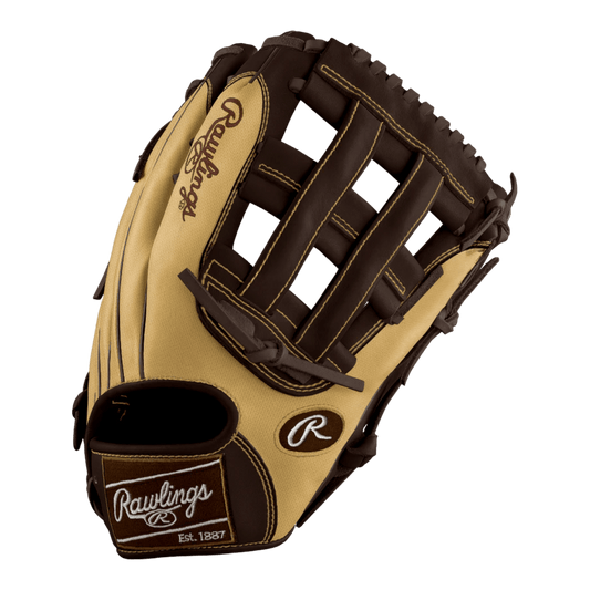 Rawlings Custom 12.75” H-Web Blonde Speed Shell Brown Heart of the Hide Outfield Glove - CustomBallgloves.com