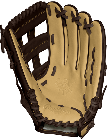 Rawlings Custom 12.75” H-Web Blonde Speed Shell Brown Heart of the Hide Outfield Glove - CustomBallgloves.com