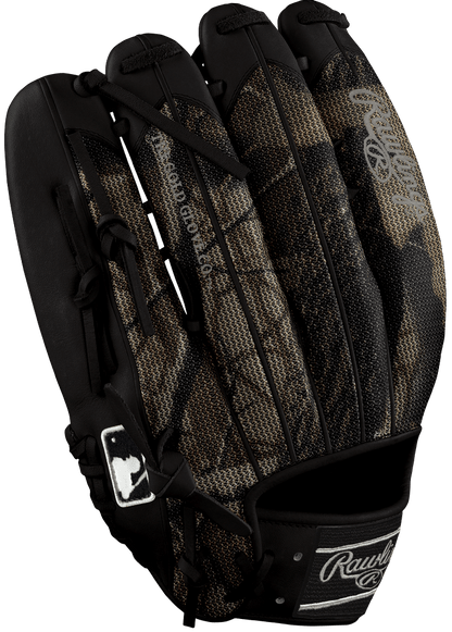 Rawlings Custom 12.75" Inch H-Web Camouflage Speed Shell Black Heart of the Hide Outfield Glove - CustomBallgloves.com