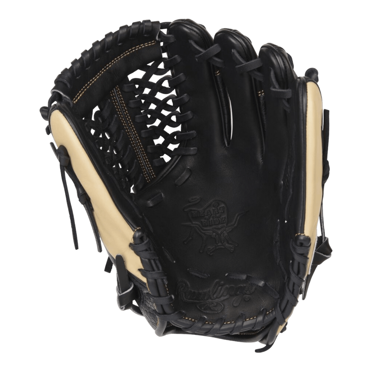 Rawlings R2G 11.75" Inch Croc Skin Black Blonde Heart of the Hide Baseball Glove - CustomBallgloves.com