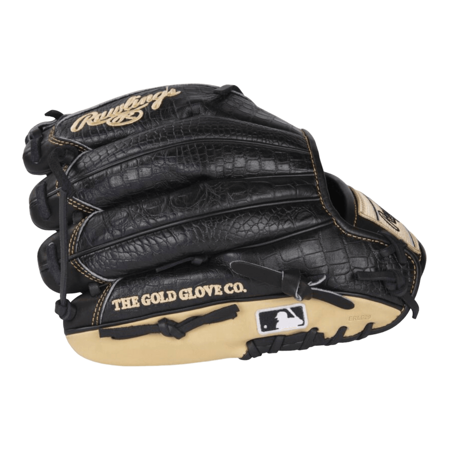 Rawlings R2G 11.75" Inch Croc Skin Black Blonde Heart of the Hide Baseball Glove - CustomBallgloves.com