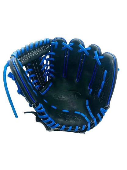 Vinci Pro 11.5” inch Infielder Pitcher Black Blue Lace Glove - CustomBallgloves.com