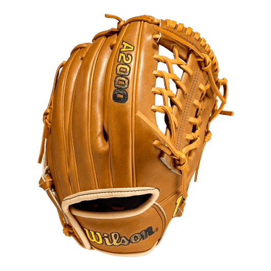 Wilson A2000 11.5” WBW100982115 Pedroia Fit Mod Trapeze Web Tan Pitchers Glove - CustomBallgloves.com