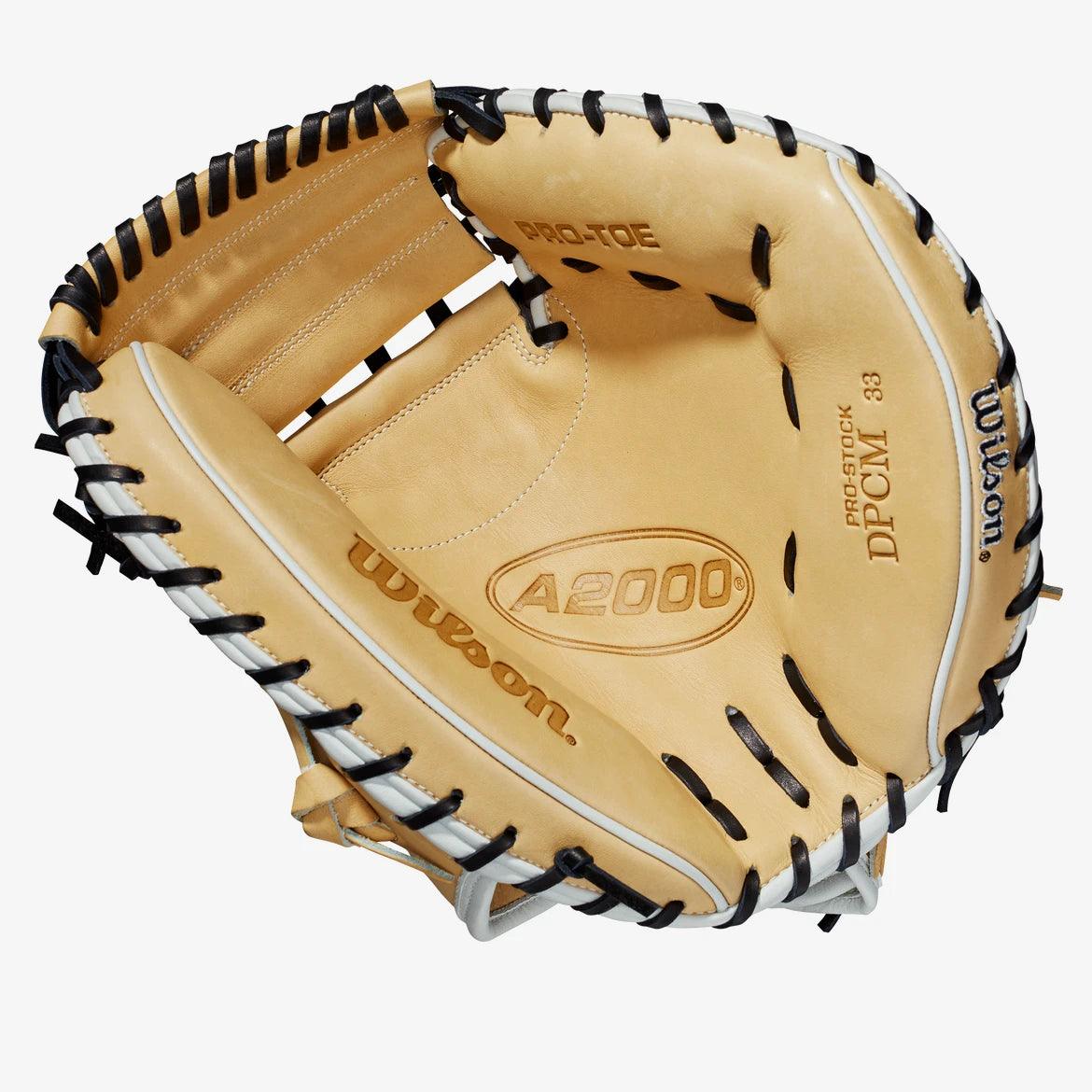 Wilson A2000 33” Blonde WBW10011533 Catchers Mitt - CustomBallgloves.com