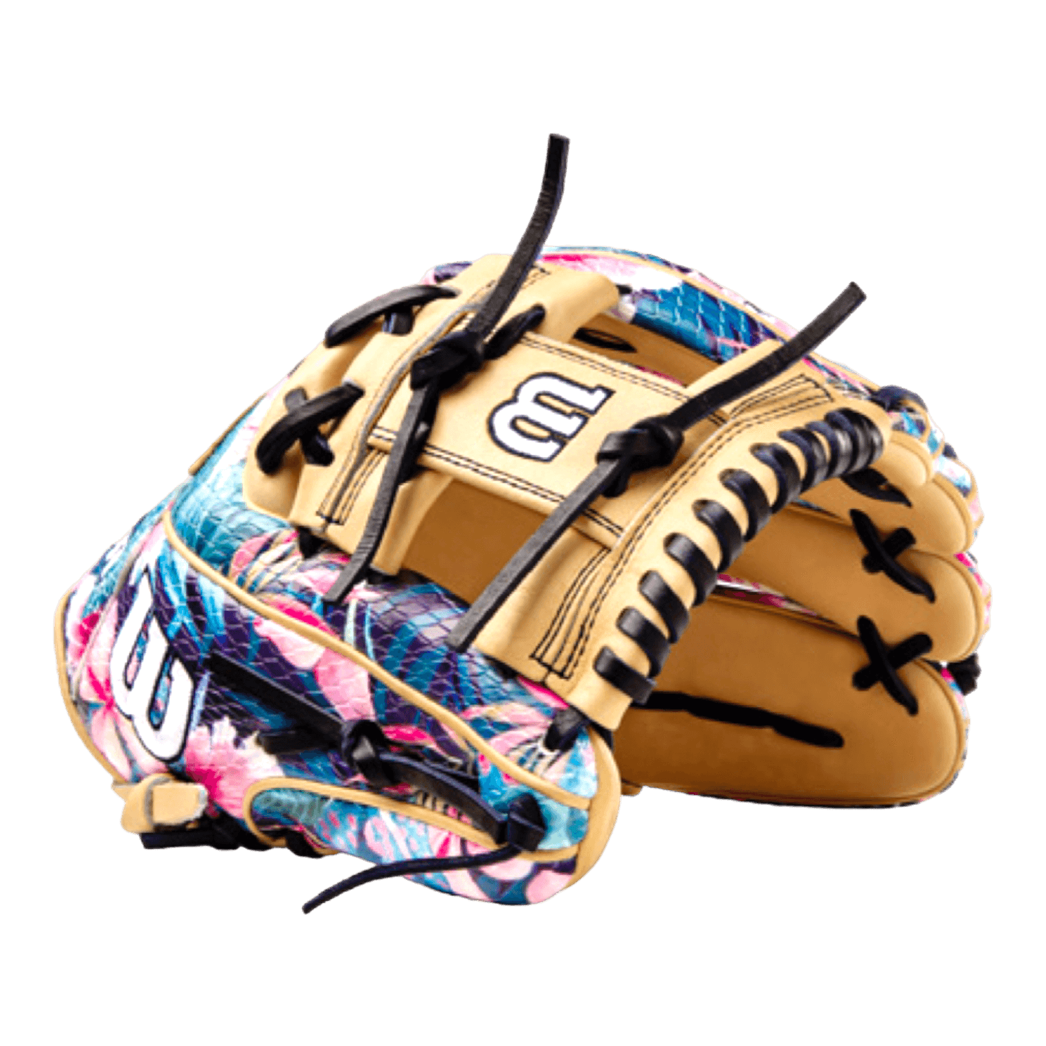 Wilson A2000 Floral Print Snakeskin 11.5” Blonde Baseball Glove (Q1 Delivery) - CustomBallgloves.com