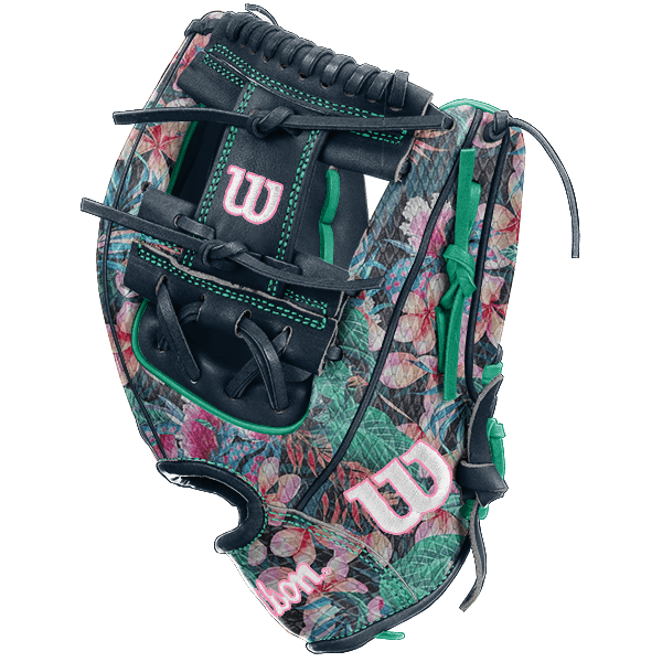 Wilson A2000 Floral Print Snakeskin 11.5” Navy Baseball Glove (Q1 Delivery) - CustomBallgloves.com