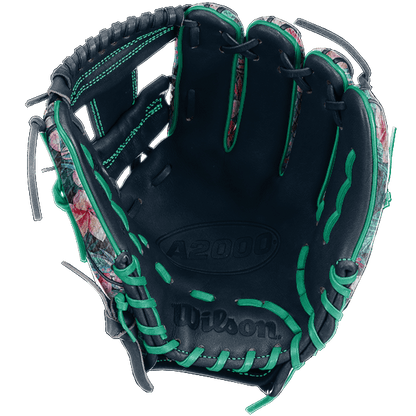 Wilson A2000 Floral Print Snakeskin 11.5” Navy Baseball Glove (Q1 Delivery) - CustomBallgloves.com