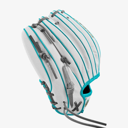 Wilson A2000 H75SS 11.75” White Aqua Infield Glove - CustomBallgloves.com