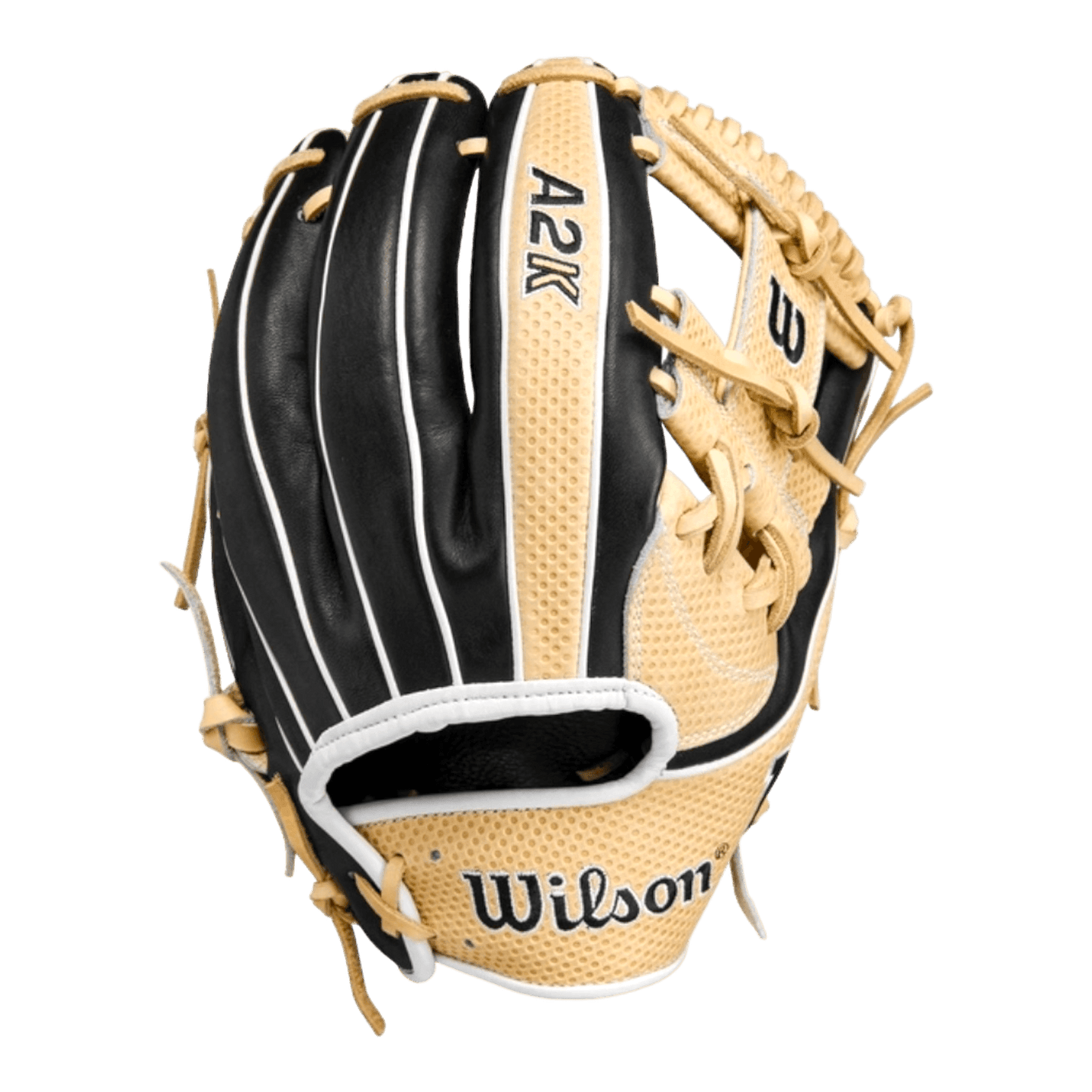 Wilson A2K 11.75” WBW1013751175 I-Web Black Blonde Infield Glove - CustomBallgloves.com