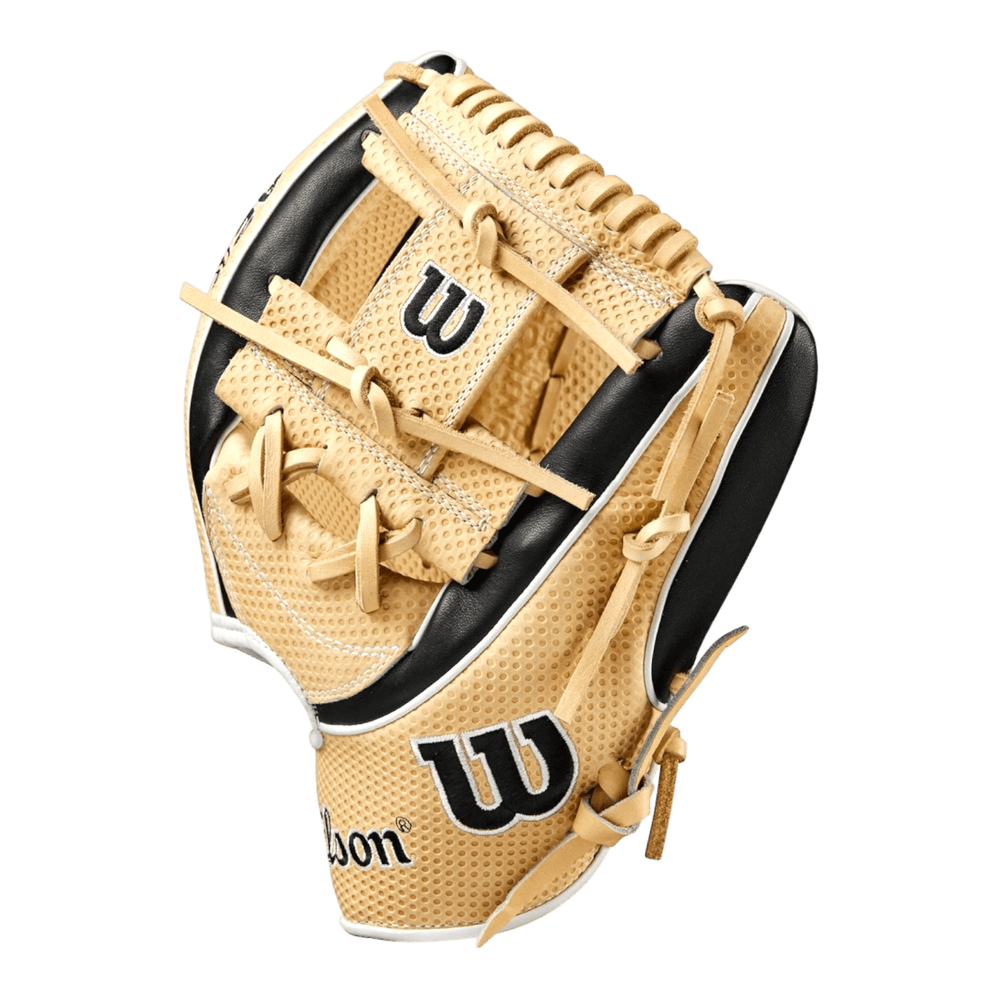 Wilson A2K 11.75” WBW1013751175 I-Web Black Blonde Infield Glove - CustomBallgloves.com